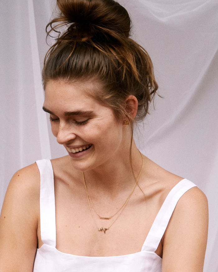 Bryan Anthonys There In A Heartbeat Gold Necklace On Model