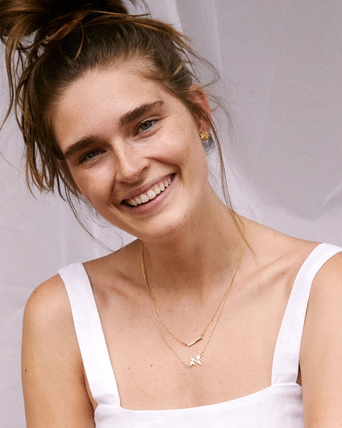 Bryan Anthonys There In A Heartbeat Gold Necklace On Model