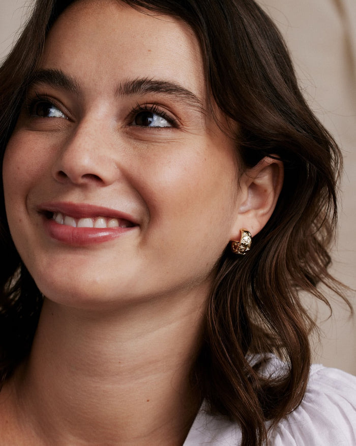 Bryan Anthonys Gold To The Moon and Back Hoop Earrings On Model