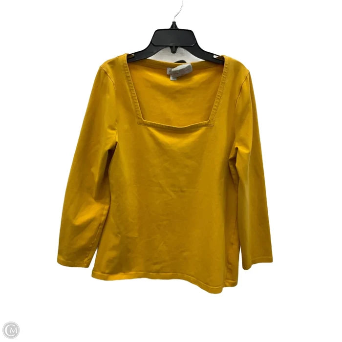 Top 3/4 Sleeve By J. Crew In Yellow, Size: M