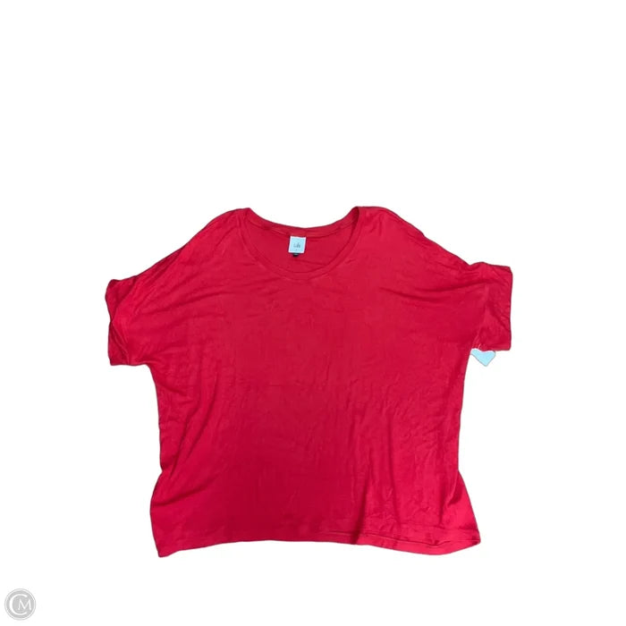 Top Short Sleeve Basic By Cabi In Red, Size: Xl