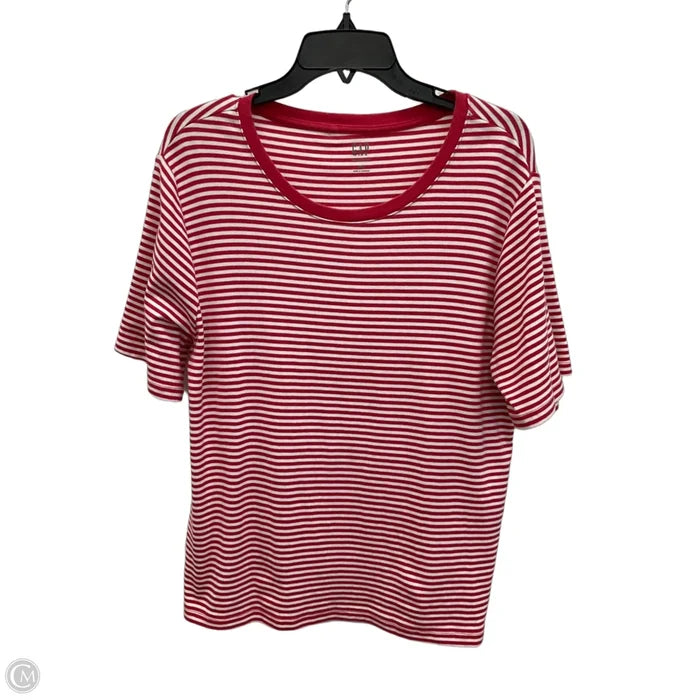 Top Short Sleeve By Gap In Striped Pattern, Size: Xxl