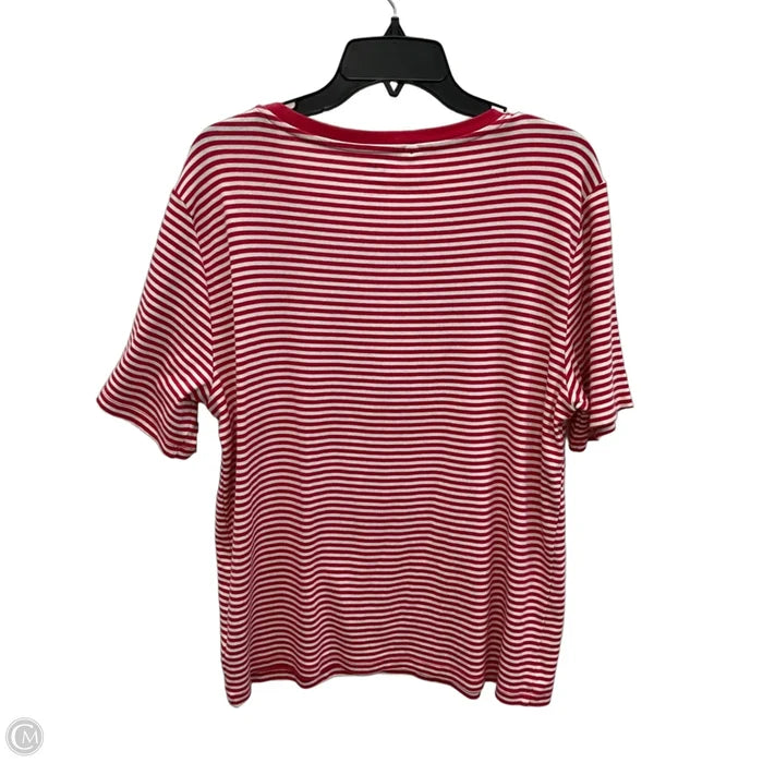 Top Short Sleeve By Gap In Striped Pattern, Size: Xxl