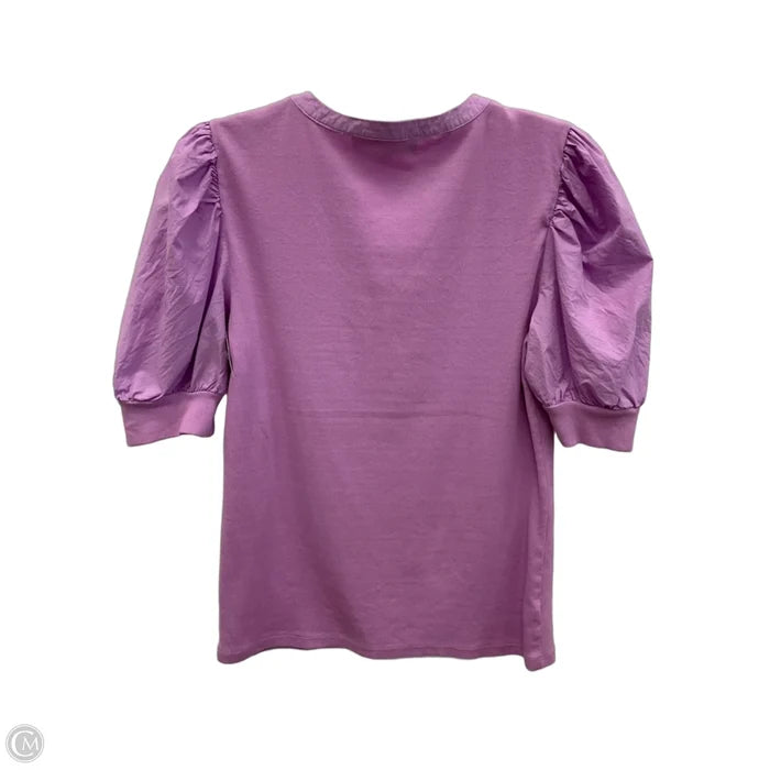 Top Short Sleeve By Loft In Purple, Size: M