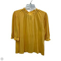 Top Short Sleeve By Loft In Yellow, Size: M