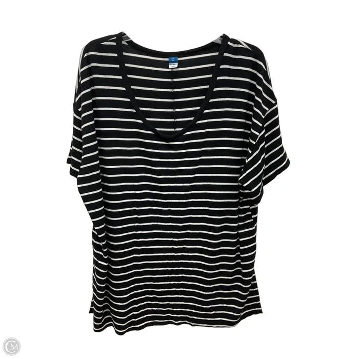 Top Short Sleeve By Old Navy In Striped Pattern, Size: Xl