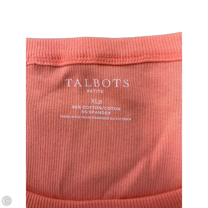 Top Sleeveless Basic By Talbots In Orange, Size: Xlp