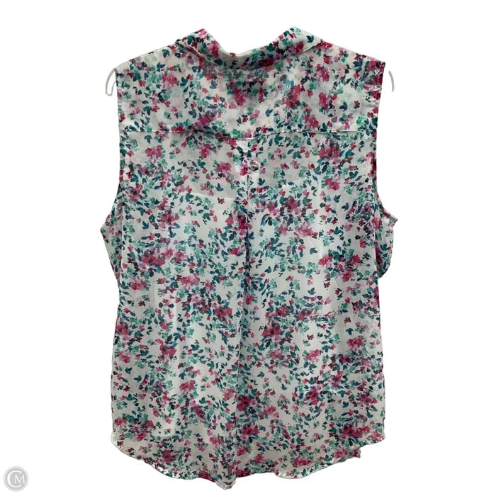 Top Sleeveless By Liz Claiborne In Floral Print, Size: Xl