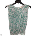 Top Sleeveless By Loft In Green & White, Size: S