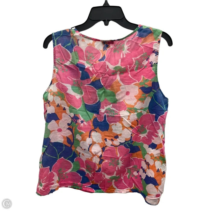 Top Sleeveless By Talbots In Floral Print, Size: Xlp