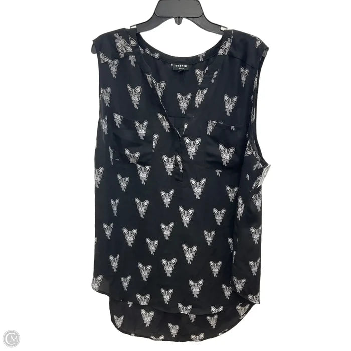 Top Sleeveless By Torrid In Black, Size: 3x