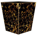 Tortoise Shell Decoupage Wastebasket and Optional Tissue Box Cover - Wastebasket Sets - The Well Appointed House
