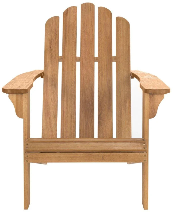Traditional Natural Adirondack Chair in Eucalyptus Wood - Outdoor Chairs & Chaises - The Well Appointed House