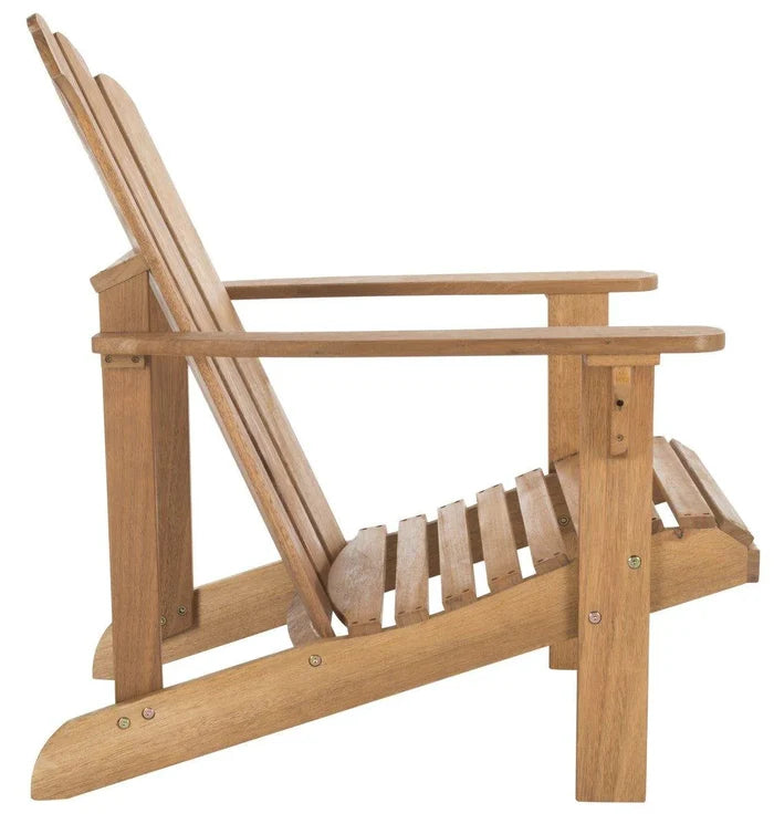 Traditional Natural Adirondack Chair in Eucalyptus Wood - Outdoor Chairs & Chaises - The Well Appointed House