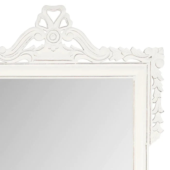 Traditional Rectangular Mirror in Antique White - Wall Mirrors - The Well Appointed House