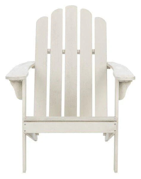 Traditional White Adirondack Chair in Eucalyptus Wood - Outdoor Chairs & Chaises - The Well Appointed House