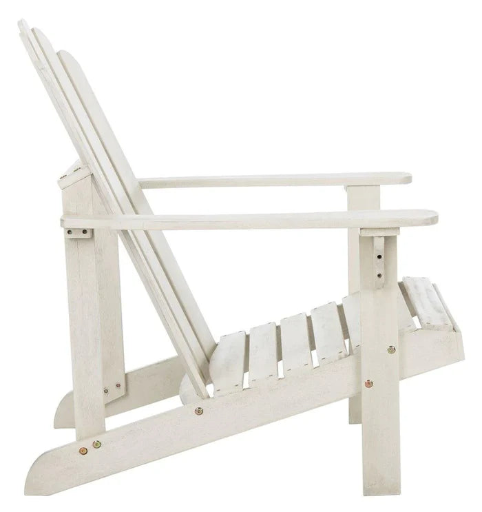 Traditional White Adirondack Chair in Eucalyptus Wood - Outdoor Chairs & Chaises - The Well Appointed House