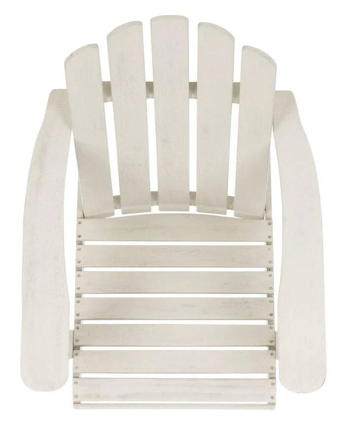Traditional White Adirondack Chair in Eucalyptus Wood - Outdoor Chairs & Chaises - The Well Appointed House