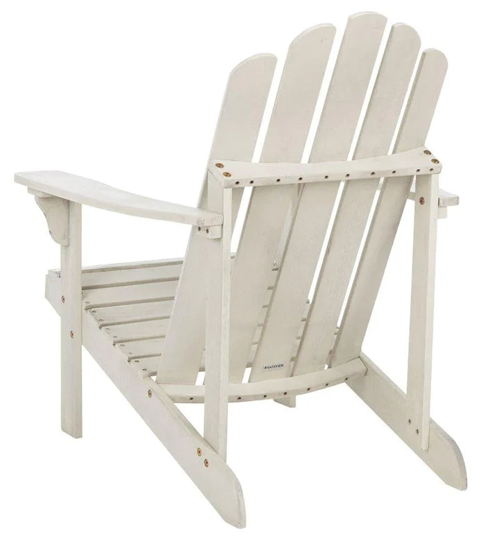Traditional White Adirondack Chair in Eucalyptus Wood - Outdoor Chairs & Chaises - The Well Appointed House