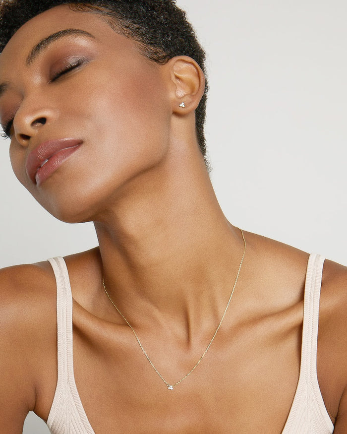 Bryan Anthonys Dainty Tribe Gold Necklace On Model