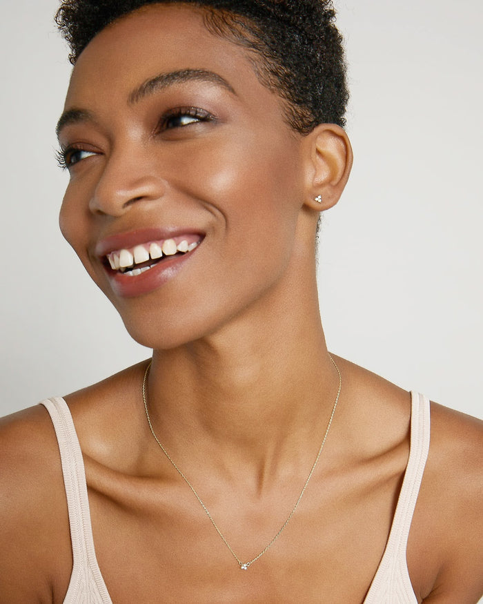 Bryan Anthonys Dainty Tribe Gold Necklace On Model