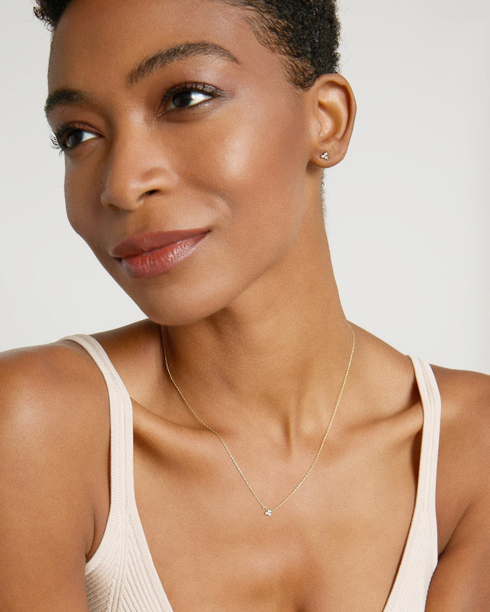 Bryan Anthonys Dainty Tribe Gold Necklace On Model