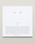 Bryan Anthonys Dainty Tribe Gold Stud Earrings On Card