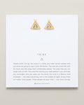 Bryan Anthonys Tribe Gold Earrings With Crystals On Card