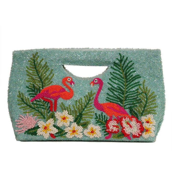 Tropical Beaded Bird Motif Handbag With Gusset - Gifts for Her - The Well Appointed House