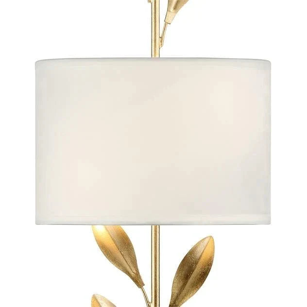 Two Light Vining Wall Sconce with Shade - Sconces - The Well Appointed House