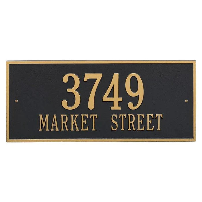 Two Line Hartford Estate Personalized Address Wall Plaque - Available in Multiple Finishes - Address Signs & Mailboxes - The Well Appointed House
