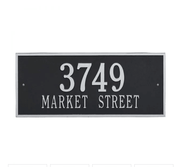 Two Line Hartford Estate Personalized Address Wall Plaque - Available in Multiple Finishes - Address Signs & Mailboxes - The Well Appointed House