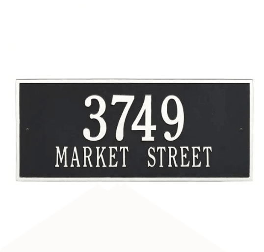 Two Line Hartford Estate Personalized Address Wall Plaque - Available in Multiple Finishes - Address Signs & Mailboxes - The Well Appointed House