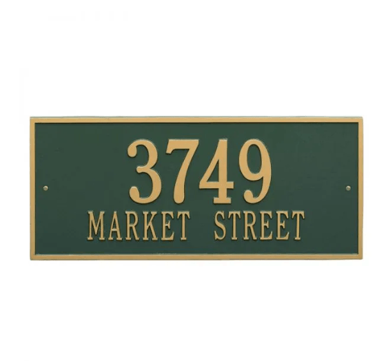 Two Line Hartford Estate Personalized Address Wall Plaque - Available in Multiple Finishes - Address Signs & Mailboxes - The Well Appointed House