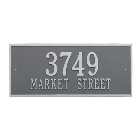 Two Line Hartford Estate Personalized Address Wall Plaque - Available in Multiple Finishes - Address Signs & Mailboxes - The Well Appointed House