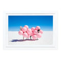 Two Llamas with Pink Balloons II Mini Framed Print by Gray Malin - Little Loves Art - The Well Appointed House