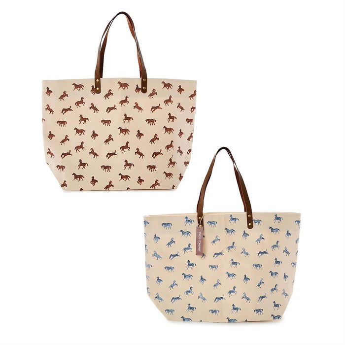 Two's Co. Horse Silhouette Printed Tote Bag