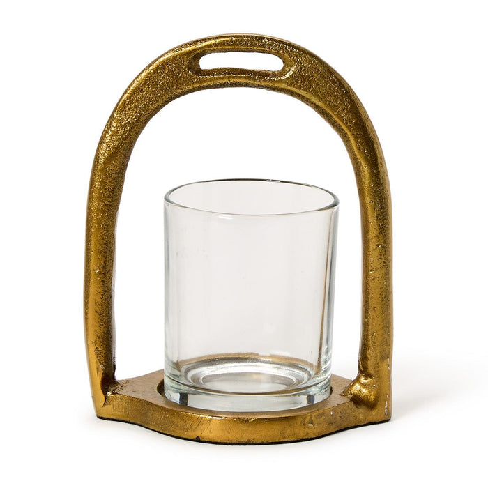 Two's Co. Horseshoe Tealight Candleholder Removable Glass
