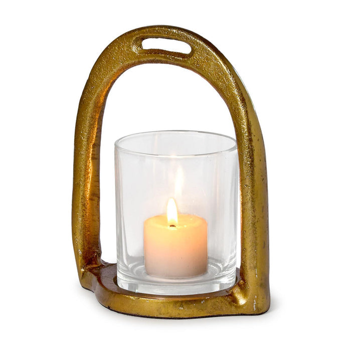 Two's Co. Horseshoe Tealight Candleholder Removable Glass
