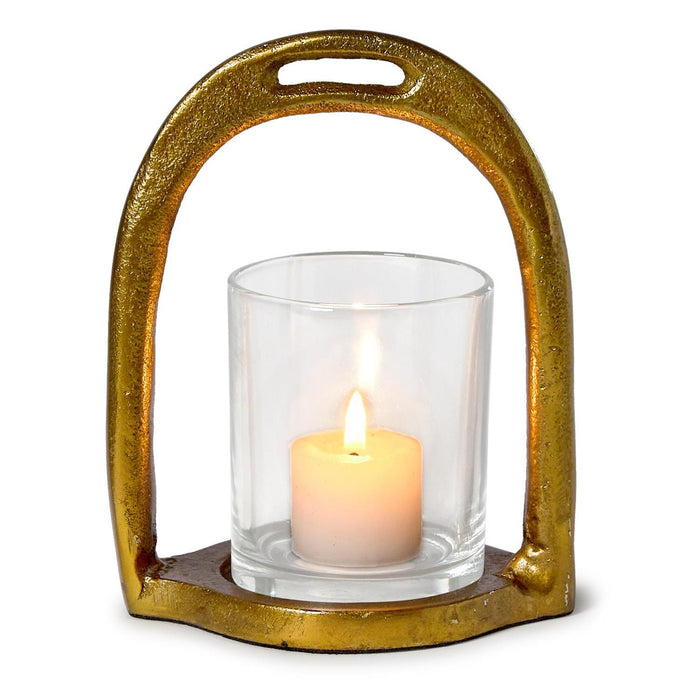 Two's Co. Horseshoe Tealight Candleholder Removable Glass