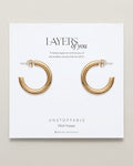 Bryan Anthonys Layers of You Gold Unstoppable Midi Hoops On Card