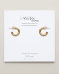 Bryan Anthonys Layers of You Gold Unstoppable Mini Hoops On Card