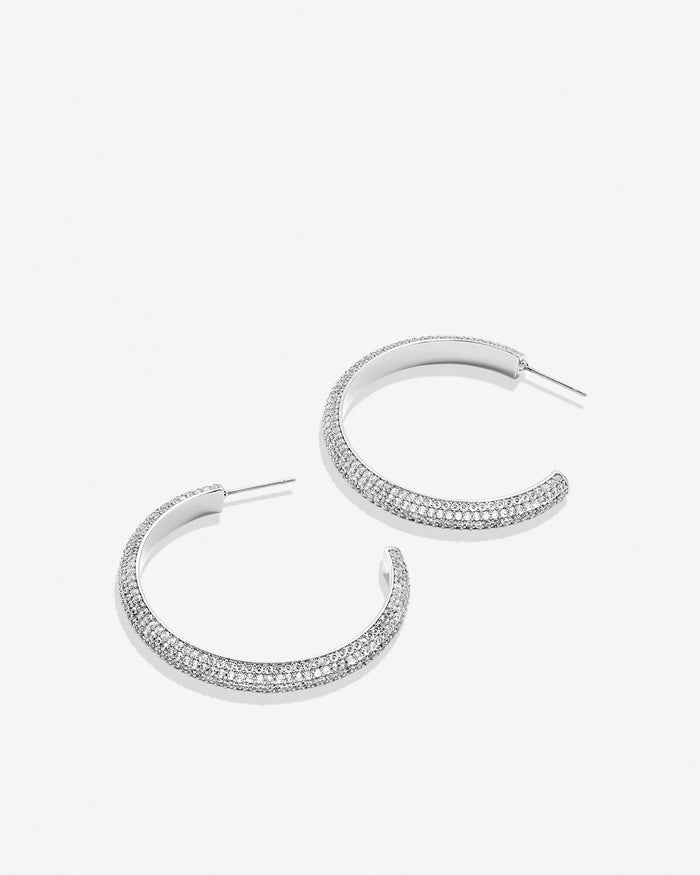 Bryan Anthonys Layers of You Collection Unstoppable Maxi Hoop Earrings Silver