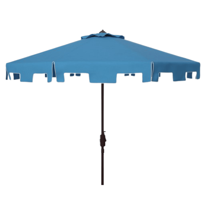 UV Resistant Blue 9' Crank Outdoor Market Patio Umbrella - Outdoor Umbrellas - The Well Appointed House