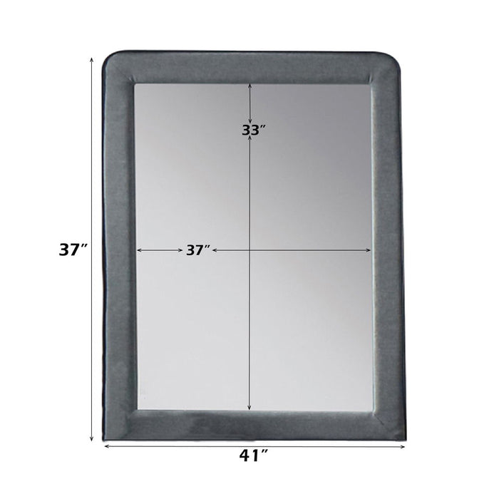 Valda - Mirror - Light Gray Fabric