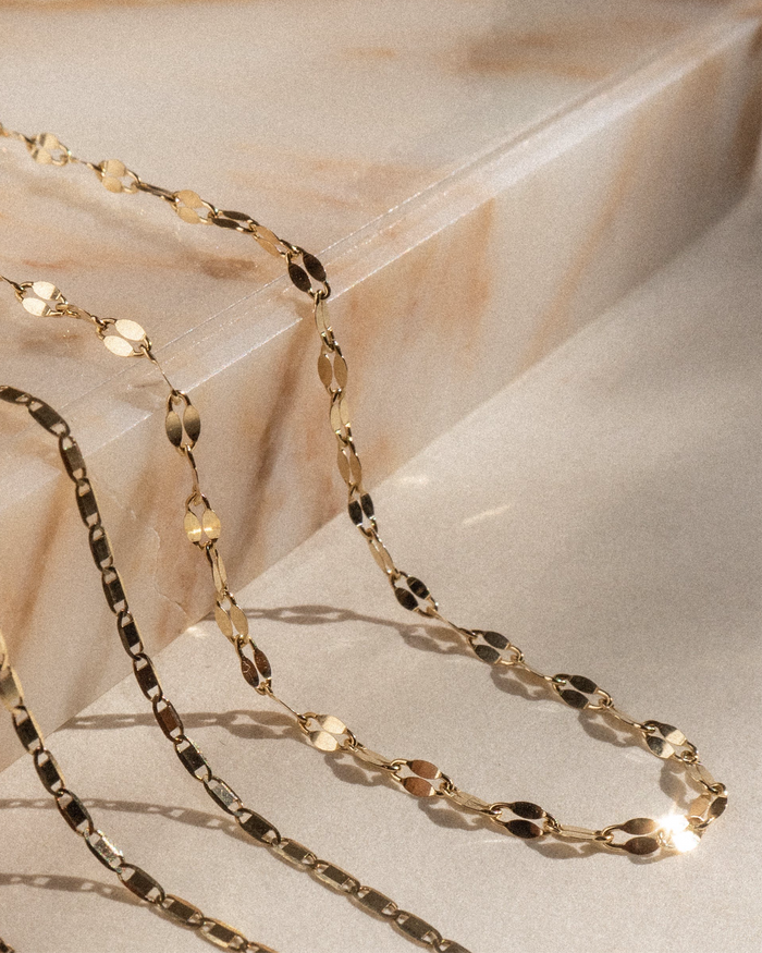 Minimal 14k gold fill Vica necklace with a fine glimmering chain