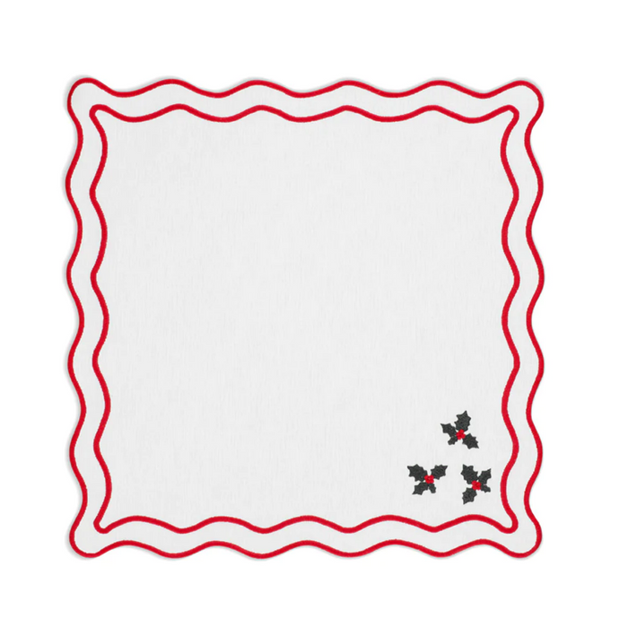 Vintage Holly Placemat & Napkin Set - The Well Appointed House