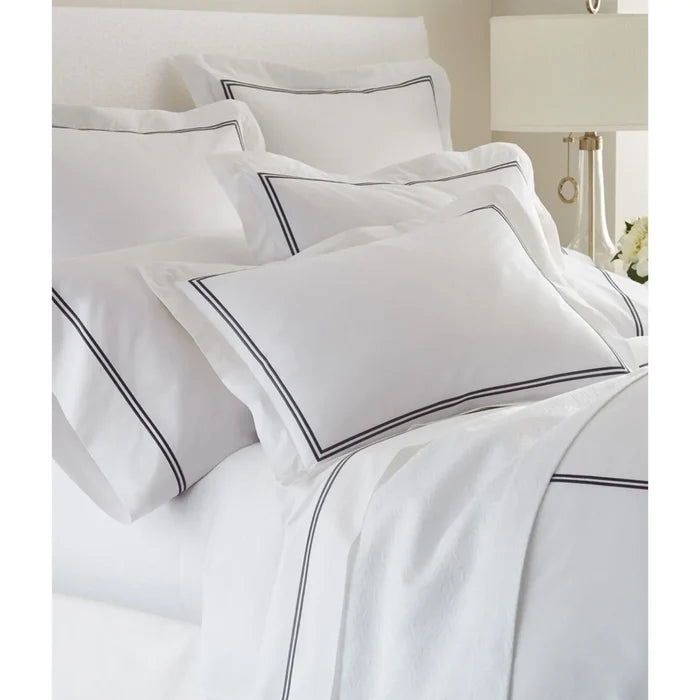 Wellesley Two Rows of Satin Stitch Shams - Shams - The Well Appointed House
