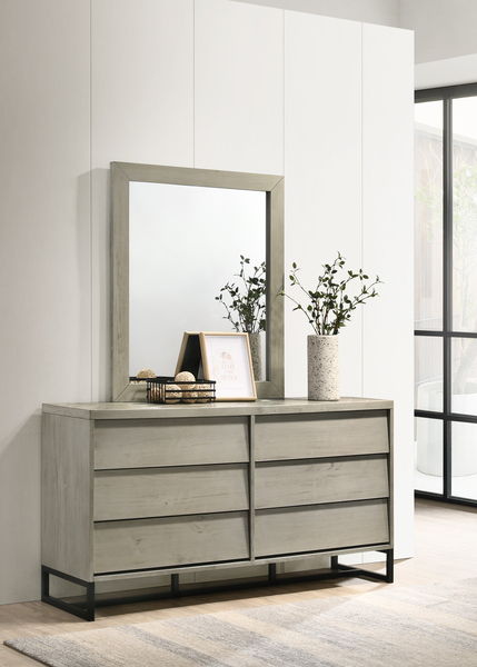 Weston - Mirror - Gray Stone