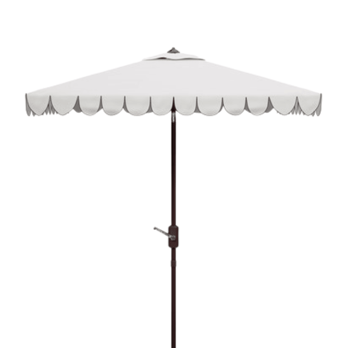 White 7.5 Ft Square Crank Market Umbrella - Outdoor Umbrellas - The Well Appointed House